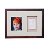 Baby Memory Prints El ve Ayak İzi Duvar Çerçevesi Ceviz - 1