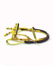 Atlar için PVC Başlık ve Dizgin Seti SARI - 1