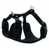 Doggie Havalı Dokuma Köpek Göğüs Tasması XS 1.5x35-45cm Siyah - 1
