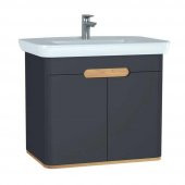 VitrA Sento Lavabo Dolabı 80 cm Kapaklı Mat Antrasit 60809 - 1
