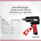 Brio Havalı Somun Sökme 3/4'' 1950 Nm Çift Çekiç 2,21 Kg - 2