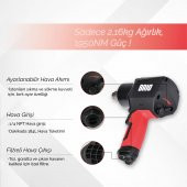 Brio Havalı Somun Sökme 1/2 1950 Nm Çift Çekiç 2,16 Kg - 4