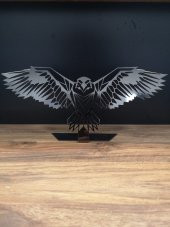 Büyük Kartal Kanatları Lazer Kesim Masaüstü Dekor Kaplamalı - 1