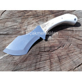 El İşçiliği Av Bıçağı 25cm 4mm Çelik Geyik Boynuzu Sap - 2