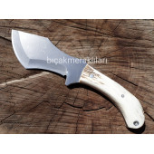 El İşçiliği Av Bıçağı 25cm 4mm Çelik Geyik Boynuzu Sap - 3