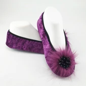 Kirpi Taşlı Ev Babeti Ve Patik Mor renk - 11