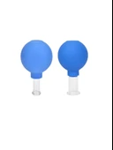 Silikon Vakumlu Cam Masaj Kupası, Yüz Bölgesi Için 2'li Set - 1