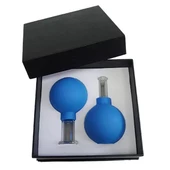 Silikon Vakumlu Cam Masaj Kupası, Yüz Bölgesi Için 2'li Set - 2