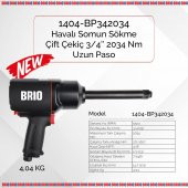 Brio Havalı Somun Sökme 3/4'' Uzun Paso 2034 Nm Çift Çekiç 4,04 Kg - 2