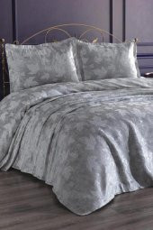 Çeyiz Diyarı Çınar Jakarlı Yatak Örtüsü Silver thumbnail 6