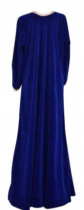 Bindallı İşlemeli Taşlı Lacivert Kadife Özel Dikim Nişan Kına Elbisesi - 2