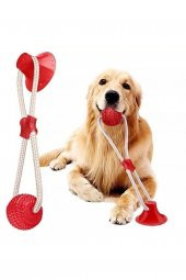 Vantuzlu Top Pembe Köpek Oyuncağı - 2