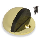 Yarımay Kapı Stoperi Tamponu Vidalı Metal Kapı Stopu Durdurucu Tutucu Gold Altın thumbnail 1