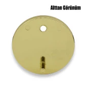 Yarımay Kapı Stoperi Tamponu Vidalı Metal Kapı Stopu Durdurucu Tutucu Gold Altın thumbnail 4