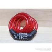 ZHONGLI-HALAT KİLİT DOLAMALI 4 ŞİFRE 12x120cm BRAKETLİ - 3