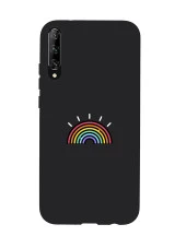 Huawei Psmart Pro Gökkuşağı Desenli Premium Silikonlu Telefon Kılıfı - 4