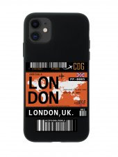 iPhone 12 London Bilet Tasarımlı Telefon Kılıfı - 1