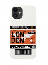 iPhone 12 London Bilet Tasarımlı Telefon Kılıfı - 7