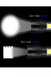 Ultra Güçlü Usb Şarjlı El Feneri Kutulu Kamp Feneri Avcılık Feneri - 6