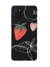 Samsung Note 10 Lite Çilek Desenli Premium Silikonlu Telefon Kılıfı - 3