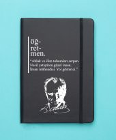 Öğretmeler Günü Hediyesi Atatür Desenli Termo Deri Defter - 1