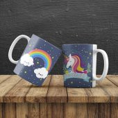 Unicorn Ay Masa Lambası Defter Kupa Hediye Seti - 3