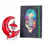 Unicorn Ay Masa Lambası Sert Kapak Satürn Kız Defter - 1