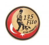 ATATÜRK KOCATEPE 135 filo Deri PEÇ - Arma - Askeri Patch - 1