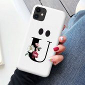 iPhone 11 Beyaz Lansman Kılıf Renkli Çiçekli Ü Harfli Desenli - 1