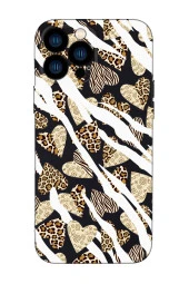 iPhone 13 Pro Uyumlu Love Animals Kamera Lens Korumalı Darbe Emici Silikonlu Lansman Kılıf - 6