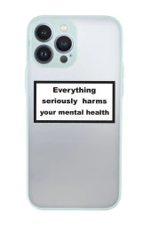 iPhone 13 Pro Max Uyumlu Everythink Desenli Kamera Korumalı Buzlu Şeffaf Lüx Telefon Kılıfı - 1