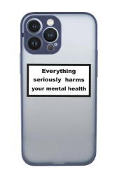 iPhone 13 Pro Max Uyumlu Everythink Desenli Kamera Korumalı Buzlu Şeffaf Lüx Telefon Kılıfı - 5