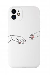 iPhone 11 Uyumlu Hand and Paw Desenli Kamera Korumalı Lansman Kılıf Premium Silikonlu - 2