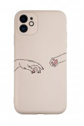iPhone 11 Uyumlu Hand and Paw Desenli Kamera Korumalı Lansman Kılıf Premium Silikonlu - 3