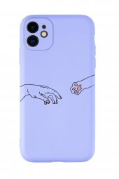 iPhone 11 Uyumlu Hand and Paw Desenli Kamera Korumalı Lansman Kılıf Premium Silikonlu - 5