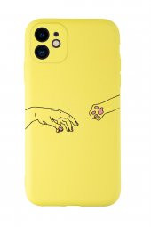 iPhone 11 Uyumlu Hand and Paw Desenli Kamera Korumalı Lansman Kılıf Premium Silikonlu - 7