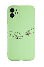 iPhone 11 Uyumlu Hand and Paw Desenli Kamera Korumalı Lansman Kılıf Premium Silikonlu - 1