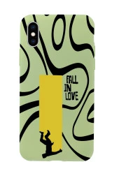 iPhone Xs Max Fall In Love Premium Silikonlu Telefon Kılıfı - 1
