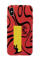 iPhone Xs Max Fall In Love Premium Silikonlu Telefon Kılıfı - 3
