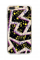 iPhone 8 Plus Spotted Lightning Premium Şeffaf Silikon Kılıf - 1