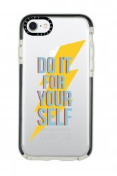 iPhone 8 Casetify Do It Desenli Anti Shock Premium Silikonlu Siyah Kenar Detaylı Telefon Kılıfı - 1