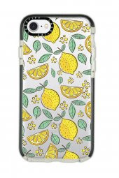iPhone 6 Plus Casetify Limon Desenli Anti Shock Premium Silikonlu Siyah Kenar Detaylı Telefon Kılıfı - 1