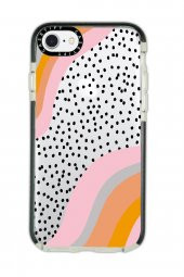 iPhone 8 Casetify Points Desenli Anti Shock Premium Silikonlu Siyah Kenar Detaylı Telefon Kılıfı - 1