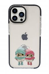 iPhone 13 Pro Bereli Baykuşlar Candy Bumper Darbe Emci Silikonlu Telefon Kılıfı thumbnail 1