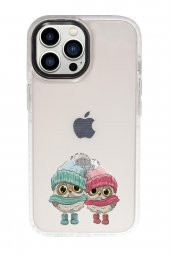 iPhone 13 Pro Bereli Baykuşlar Candy Bumper Darbe Emci Silikonlu Telefon Kılıfı thumbnail 2