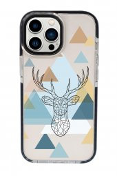 iPhone 13 Pro Polygon Deer Candy Bumper Darbe Emci Silikonlu Telefon Kılıfı thumbnail 1