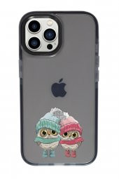 iPhone 13 Pro Max Bereli Baykuşlar Candy Bumper Darbe Emci Silikonlu Telefon Kılıfı thumbnail 3