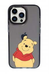 iPhone 13 Pro Sevimli Pooh Candy Bumper Darbe Emci Silikonlu Telefon Kılıfı - 3