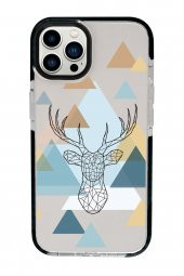iPhone 13 Pro Max Polygon Deer Candy Bumper Darbe Emci Silikonlu Telefon Kılıfı - 1