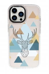 iPhone 13 Pro Max Polygon Deer Candy Bumper Darbe Emci Silikonlu Telefon Kılıfı - 2
